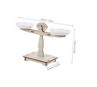 OFFSCH Báscula de Equilibrio de Madera para Juguete Educativo Stem con de Paletas y Pesas para Experimentos Científicos y Desarrollo de Habilidades Matemáticas Educación Infantil para
