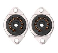 OFFSCH Base de Tubo de 9 Pines para Guitarra Eléctrica Soporte, 2 Piezas en Plástico y Metal para Amplificador de Audio Negro