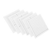 OFFSCH Blocs de notas adhesivas cuadriculadas en papel blanco de 25 hojas, paquete de 6 unidades para organización en escuelas y oficinas, diseño con función recordatoria