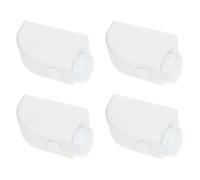 OFFSCH Bloqueo limitador para en ventanas corredizas 4 piezas de plástico blanco con instalación sin perforar, diseñado para seguridad de personas mayores y entornos domésticos