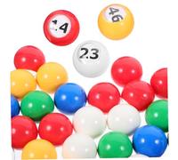 OFFSCH Bolas De Lotería Numeradas para Bingo y Rifa, 50 Unidades Pequeñas De Colores Brillantes, Resistentes y Prácticas para Fiestas, Eventos y Juegos De Entretenimiento