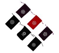 OFFSCH Bolsa de Pelusa para Cartas de Tarot 6 Piezas Cordón, Bolsa Pequeña Decorativa Multifunción para Accesorios, Dados y Piedras, Organizador Portátil para Uso Ritual y Esotérico