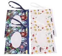 OFFSCH Bolsa Porta Toallitas Húmedas para Ñiño Reutilizable de Eva Cremallera, Estuche Portátil para 4 Toallitas, Diseño Sellado para Mantener Frescura, Adecuado para Viaje y