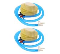 OFFSCH Bomba de Pie Multiusos para Inflables, 2 Juegos con 4 Tapones y 2 Extractores, Inflador Manual para Balón de Ejercicio, Yoga, Baloncesto, Colchones de Aire y Piscina,
