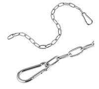 OFFSCH Cadena de Extensión Adecuado para Ejercicios de Fuerza de Hierro Plata para Gimnasio Accesorio Compatible Sistema en Hombros y Tríceps en Casa