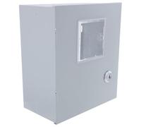 OFFSCH Caja de Conexiones Eléctricas de Hierro para Exteriores Protección y Puerta Transparente, Caja de Medidor de Energía de Color Claro para Uso Industrial y Doméstico