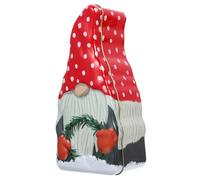 OFFSCH Caja de Navideña de Hierro con Tapa Portátil y Duradera para Galletas y de Navidad Organizador Reutilizable para Fiesta y Uso Diario