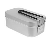 OFFSCH Caja Metálica de Aluminio para Comida con Tapa Fiambrera Ligera y Fácil de Limpiar Resistente al para Camping Picnic y Senderismo Pequeño Contenedor con Lisos y Seguro para y