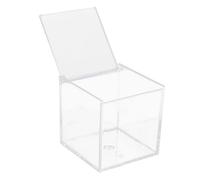 OFFSCH Caja Transparente Cuadrada 10x10x10 Cm De Plástico Para Dulces, Contenedor Tapa, Adecuado Para Fiestas y Navidad, Cajas Pequeñas Para Almacenamiento y Empaque De Postres