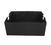 OFFSCH Cajas de Almacenamiento Plegables de Tela con Asas, 2 Unidades Negras 42x31x17 Cm, Organizadores Rectangulares para Armarios, Estantes y Decoración del Hogar