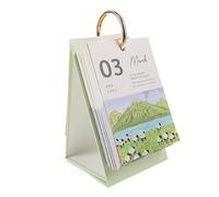 OFFSCH Calendario de Escritorio Artístico con al Óleo Calendario de Diario para Decoración de y Oficina Diseño Clásico y Colores Fácil de Usar y Duradero
