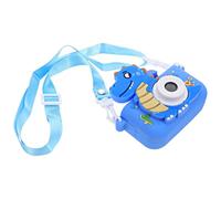OFFSCH Cámara Digital para Pequeños con Doble Lente Azul Dinosaurio Cámara de Acción Infantil Educativa para Fotos y Vídeos HD Juguete Preescolar Resistente y Fácil de Usar