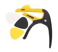 OFFSCH Cejilla De Guitarra Práctica Clip Sandhi Accesorio Ligero y Funcional Ajustable Amarillo y Negro Juego De 1 Para Guitarra Acústica y Eléctrica
