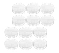 OFFSCH Cera de Abejas para Hilo de Coser Blanco, Acondicionador de Hilo para Bordado y Costura, con Caja de Plástico, 12 Piezas para Uso en Casa y Reparaciones Rápidas