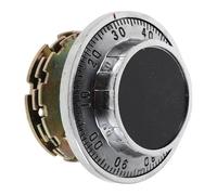 OFFSCH Cerradura de Combinación Mecánica de Metal Cromado Dial Codificado de 3 Discos para Caja Fuerte y Gabinete, Accesorio de Seguridad Antirrobo, Adecuado para Oficina y Hogar