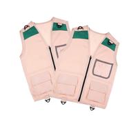 OFFSCH Chaleco de Exploración Aire Libre, Chaleco Cosplay de Aventura Resistente al Desgaste, Talla Única, Color Caqui, Adecuado para Camping y Actuaciones Escénicas Infantiles