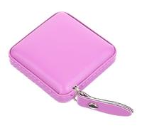 OFFSCH Cinta Métrica Retráctil de 1,5 M para Costura, Cuero Sintético Pu Morado, Cinta Corporal Ligera y Flexible para Medir Cintura y Tela, Herramienta de Medición Compacta para Uso