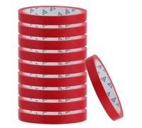 OFFSCH Cinta para Embalar Bolsas Plásticas Resistente, 10 Unidades en Color Rojo, para Cerrar Bolsas de Frutas y Verduras en Cocina y Comercio