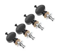 OFFSCH Clavijas de Afinación Esenciales para Instrumentos de Cuerda para Juego de 4 Piezas Negro Ukelele Cuerpo Metálico Fuerte y Botón Pequeño Redondo