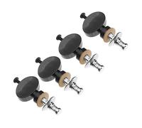OFFSCH Clavijas De Afinación Para Ukelele 4 Piezas, Clavijas De Cuerda Metálicas Negras, Diseño De Eje Recto Mango Circular Pequeño, Repuesto Para Instrumentos Musicales, Accesorio De Afinación Cómodo