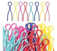 OFFSCH Clips de Plástico para Retención de Carrete de Costura, 100 Piezas Multicolor (verde, Rojo, Rosa, Azul, Amarillo), Organizador y Protector de Hilo para Bobinas, Accesorios