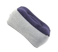 OFFSCH Cojín Inflable para Elevación de Piernas con Base Antideslizante Almohada de Viaje Gris Azul para Avión Coche Tren y Oficina Material Suave para Masaje y Descanso