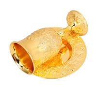 OFFSCH Copa De Kidush Dorada para Shabat y Pascua, Juego De 1 Unidad, Copa De Vino De Metal Ligera, Opción Judaica para Celebraciones y Ofrendas Religiosas