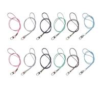 OFFSCH Cordones para Tarjetas de Identificación con Hebilla de Seguridad 12 Unidades en 6 Colores Correa de Poliéster Elástica para Porta Credencial Uso Escolar y Profesional