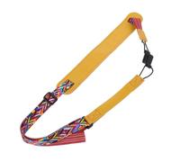 OFFSCH Correa Cruzada Para Ukelele De Piel Amarilla Auténtica Estilo Étnico, Cinturón Ajustable Sin Orificios Ni Remaches, Correa Para Transporte Cómodo De Instrumentos Musicales Adultos