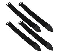 OFFSCH Correas de Pedal Ajustables para Máquina de Ejercicios Elíptica y Remero, 4 Piezas Negras 5x45.7 Cm, Accesorio Fitness para Hogar Banda de Retención Antideslizante