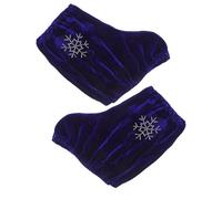OFFSCH Cubiertas Elásticas para Botas de Patinaje Azul, 1 Par, Material Terciopelo, Estilo Elegante, para y Adultos en Entrenamientos