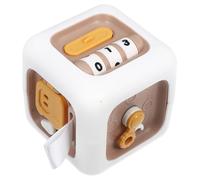 OFFSCH Cubo Sensorial Montessori para Bebés y Pequeños 1-3 Años Juguete Educativo de Actividades Motrices Material Seguro y Color Rosa para Desarrollo Cognitivo y Sensorial Viajes