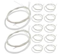 OFFSCH Cuerdas de Nailon Transparentes para Guitarra Clásica 24 Piezas 4 Paquetes de 6 Cuerdas Extremos de Amarre Tensión Estándar Repuesto para Guitarra Acústica Práctica y