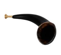 OFFSCH Cuerno Vikingo Natural de Buey para Cosplay y Fiesta, Trompeta Rústica 30-35 Cm, Accesorio de Disfraz Pirata y Vikingo, Bocina Acústica Potente para Eventos y Recreación Histórica