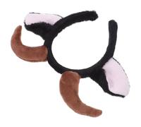 OFFSCH Diadema de Disfraz de Oveja con Orejas de Peluche Negro y Rosa, Accesorio Elástico y Ligero para Adultos, Adecuado para Disfraces de Animales de Granja en Halloween y Fiestas