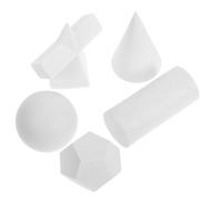 OFFSCH Dibujo Geométricos en Resina, 5 Unidades de Figuras 3D para Práctica de Croquis, Decoración Creativa y Didáctica en Hogar, Oficina y Aulas