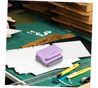 OFFSCH Encuadernadora Manual para Sueltas Perforadora Portátil para Cuadernos Perforadora Papel Resistente con Depósito para Recortes para Archivadores y Planificadores