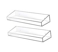 OFFSCH Estante Flotante Estante de Almacenamiento Resistente y Que Ahorra Espacio de Acrílico Transparente para Organización 1 Set para Baño y Sala