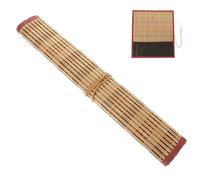 OFFSCH Estuche Enrollable de Bambú Portátil para Pinceles y Lápices, Protección Segura Cuerda de Algodón y Tela, Adecuado para Estudiantes de Arte y Maletines