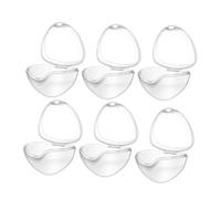 OFFSCH Estuche para Chupetes para Bebés Portátiles, Caja Protectora Antifuncional y Antideslizante, Plástico Duradero Transparente, Almacenamiento Higiénico para Viaje y Paseo, Set de 6