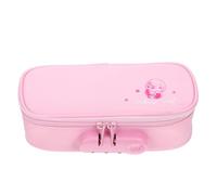 OFFSCH Estuche para Lápices con Cerradura Portátil, Gran Capacidad Rosa | Bolsa Oxford y Eva, para Estudiantes, Organiza Útiles, con Asa Fácil de Agarrar, Formato Escolar Grande