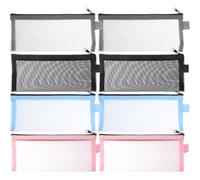 OFFSCH Estuche para Lápices de Nylon Gran Capacidad y 8 Piezas, Bolsa Escolar Antiarañazos y Lavable para Actividades Artísticas y Dibujo al Aire Libre