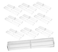 OFFSCH Estuche Transparente para Bolígrafos y Lápices, Set De 10 Piezas, Plástico Durable, Tamaño 15.5x2.5x2.5 Cm, para Estudiantes y Oficina, Uso Escolar y Profesional