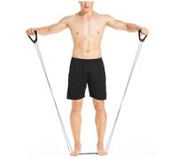 OFFSCH Expansor Pecho Fitness con Muelles Banda Resistente para Entrenamiento de Brazos y Pectorales Equipo Portátil para Ejercicio Casa Negro