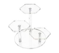 OFFSCH Expositores Joyería de Acrílico Transparente de 3 Niveles para Exhibición Ordenada y Soporte de Joyas Diseño Práctico y Elegante para Ahorrar Espacio