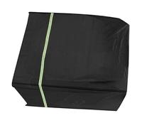 OFFSCH Funda Protectora para Muebles de Exterior y Resistente al Viento para Silla de Playa y Columpio de Jardín con Tira Reflectante y Cinturón Elástico Material Oxford Negro