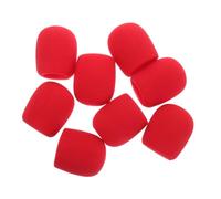 OFFSCH Fundas de Espuma Reutilizables 8 Color Rojo, Protección contra Viento y Salpicaduras para Micrófono de Mano para Grabación en Casa y Transmisión