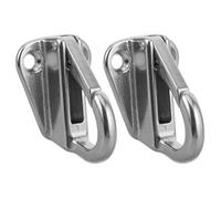 OFFSCH Ganchos de Acero Inoxidable 304 para Defensa de Barco con Resorte, 2 Piezas con Tornillos 3.9x13 Mm, Compactos y Resistentes para Accesorios de Navegación y Uso Marino