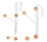 OFFSCH Ganchos Múltiples de Metal sin Perforación para Puerta Trasera Colgadores Organizadores 2 Piezas Resistentes para Baño Cocina y Dormitorio Perchas Prácticas para Colgar Ropa y