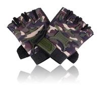 OFFSCH Guantes Deportivos de Medio Dedo para Antideslizantes de Tela Verde Fáciles de Poner para Ciclismo y Deportes al Aire Libre